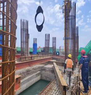 青岛深潜实验中心码头主体水下平台模块拆装